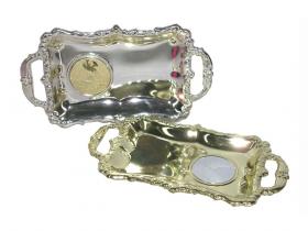 BANDEJA BODA 2923 PLATA COLOR ORO 12x6cm*50#* 