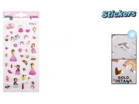 PEGATINAS RELIEVE PRINCESAS ROSAS(24)   