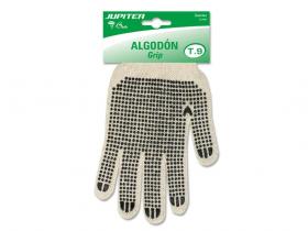 GUANTES JUPITER ALGODON PUNTOS DOBLE CARA TALLA 9{ 