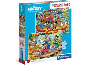 PUZZLE CLEMENTONI   2x60 PIEZAS MICKEY AND FRIENDS    