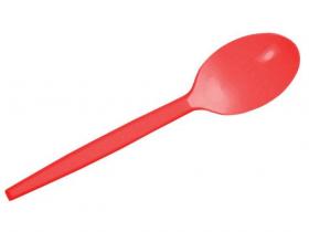 CUCHARA ROJA 12,5cm REUTILIZABLE 15 Unidades            