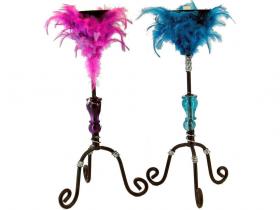 PORTA VELA FORJA 34cm PLUMAS  SURTIDO A ELEGIR 1 *10#*       