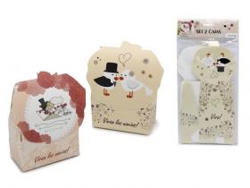 CAJA REGALO BODA 2 Unidades 7x11cm  SURTIDO A ELEGIR 1 {          