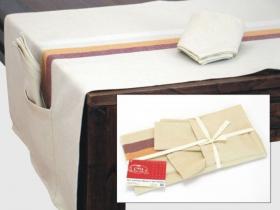 MANTEL MESA CON 2SERVILLETAS BEIG O AZUL *10#*    