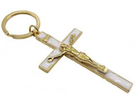 LLAVERO COMUNION CRUZ BLANCA 11cm           