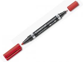 ROTULADOR STAEDTLER_LUMOCOLOR 348 DUO ROJO (10) *10#*      