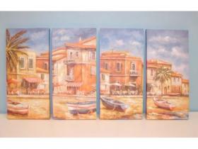 LIENZO 24x51cm PALMERAS BARCO  SURTIDO A ELEGIR 1 *10#*  