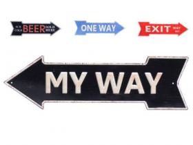 CARTEL METAL FLECHA 15x51cm  SURTIDO A ELEGIR 1          