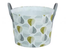 CESTO REDONDO TEXTIL AMARILLO 30x22cm   