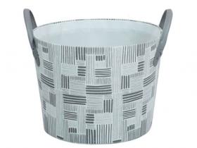 CESTO REDONDO TEXTIL GRIS 30x22cm       