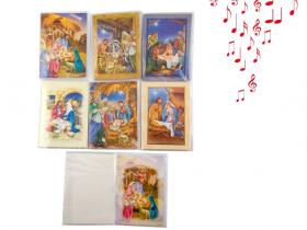 TARJETA NAVIDAD MUSICAL CON LUZ  SURTIDO A ELEGIR 1          