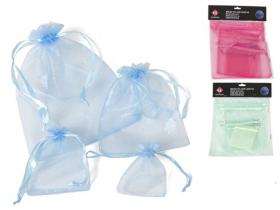 BOLSA TUL CON LAZO 4 PIEZAS 24-19-13-10cm  SURTIDO A ELEGIR 1     