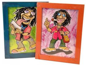 CUADRO RASTAFARI MADERA 15x20cm  SURTIDO A ELEGIR 1 *10#*   