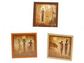 CUADRO OCRE 17x17cm  SURTIDO A ELEGIR 1 *10#*            