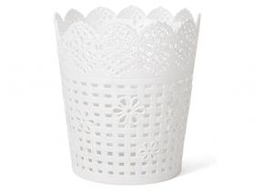 MACETA LUKA BLANCA PLASTICO 16x18cm�