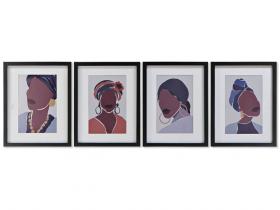 CUADRO PS AFRICANA 35x2x45cm  SURTIDO A ELEGIR 1 {       