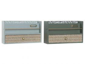 ORGANIZADOR MDF PP GRIS CLARO 30x9x17cm 