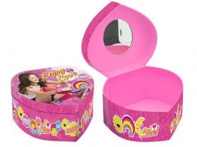 JOYERO CORAZON  CON ESPEJO SOY LUNA 11x12x8,5cm{  