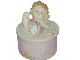 CAJITA RESINA NI�A ALTURA 12cm DIAMETRO 9cm *10#*     