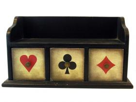 MUEBLE MADERA SOBREMESA 3  CAJONES 59x26x23*10#*{  