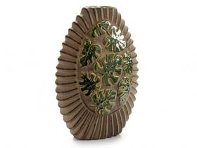 JARRON CERAMICA HOJA COSTILLA 21x30cm      