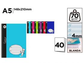 BLOC 1/4 PAUTA 4mm 40 HOJAS 70 Gramos  SURTIDO A ELEGIR 1 (12)      