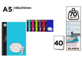 BLOC 1/4 PAUTA 5mm 40 HOJAS 70 Gramos  SURTIDO A ELEGIR 1 (12)      