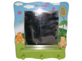 PERCHERO ESPEJO 3  GANCHOS 27x24cm OSO         