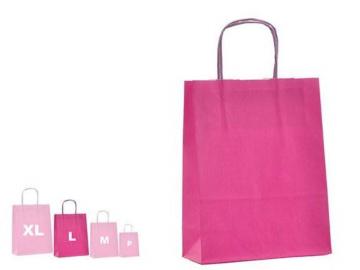 BOLSA PAPEL LISA MAGENTA MEDIANO 32x41cm