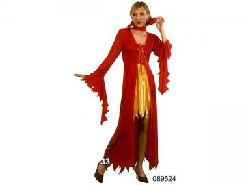 DISFRAZ DIABLESA FUEGO TALLA L ADULTO      �