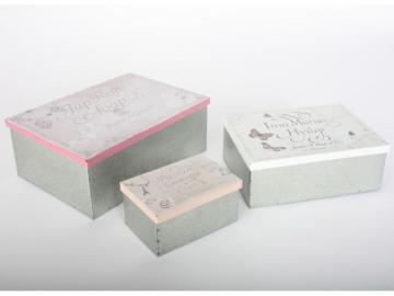 CAJA METAL JUEGO 3 PIEZAS 23x16x9cm              