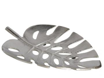 PLATO DECORATIVO HOJA 30x20x3,5cm ALUMIN