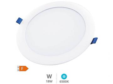 PLAFON EMPOTRABLE LED 18 Vatios 6500K DIAMETRO 22cm REDONDO 