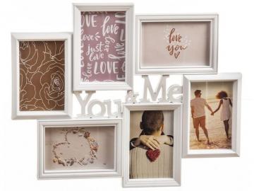 PORTAFOTOS MULTIPLE 6 PLASTICO  YOU AND ME 45x36,5cm