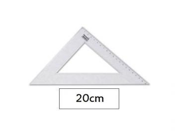 ESCUADRA PLASTICO 45� 20cm  =019205=