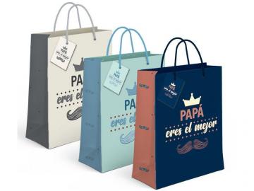 BOLSA PAPEL REGALO PAPA 23x18x10cm  SURTIDO A ELEGIR 1      