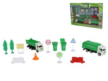 CAMIONES BASURA SET  CON 13 PIEZAS 41x4x28cm