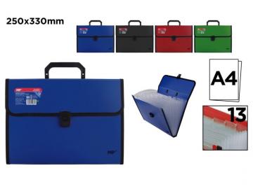 MALETIN ARCHIVADOR DIN A4 13 FUELLES RIBETE 33x25cm  SURTIDO A ELEGIR 1   