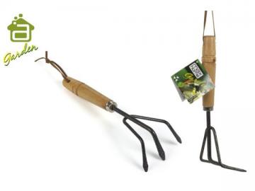 PALA CULTIVADORA JARDIN 26,5cm MANGO MADERA    