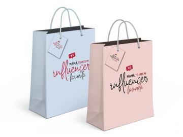 BOLSA PAPEL REGALO MAMA INFLUENCER 11x14x6  SURTIDO A ELEGIR 1   