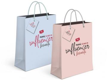 BOLSA PAPEL REGALO MAMA INFLUENCE 23x18x10cm  SURTIDO A ELEGIR 1 