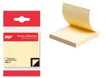 NOTAS ADHESIVAS 75x75mm 100 HOJAS AMARILLAS  