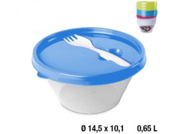 BOL JOVI REDONDO  CON TAPA Y TENEDOR 0,6l  SURTIDO A ELEGIR 1    