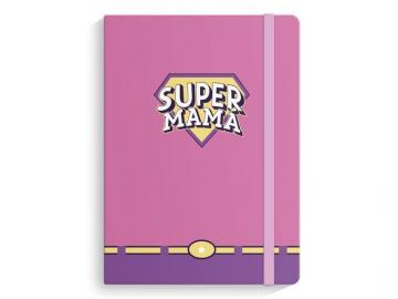 LIBRETA CON GOMA SUPER MAMA             