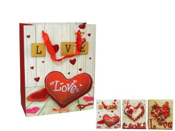 BOLSA REGALO CORAZONES BRILLANTES  SURTIDO A ELEGIR 1    