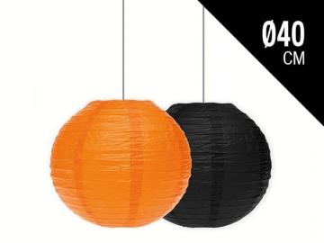 LAMPARA PAPEL ESFERA NARANJA Y NEGRO  SURTIDO A ELEGIR 1