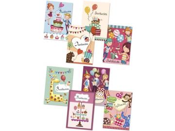 TARJETA INVITACIONES  CON SB.13,5x9,5cm 6 Unidades STYLE  SURTIDO A ELEGIR 1    