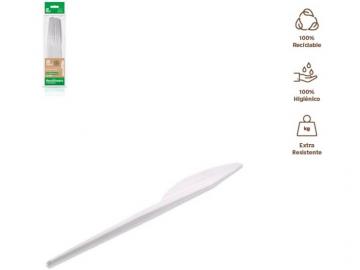 CUCHILLO BLANCO 16,5cm REUTILIZABLE 20 Unidades             