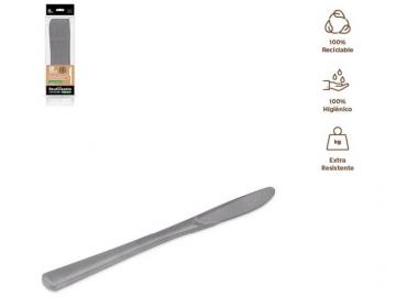 CUCHILLO CALIDAD PLATA 20cm REUTILIZABLE 12 Unidades    