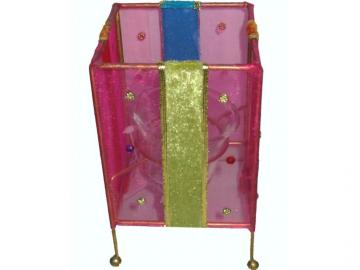 PORTA VELAS ORGANZA 13,5x8x8cm         